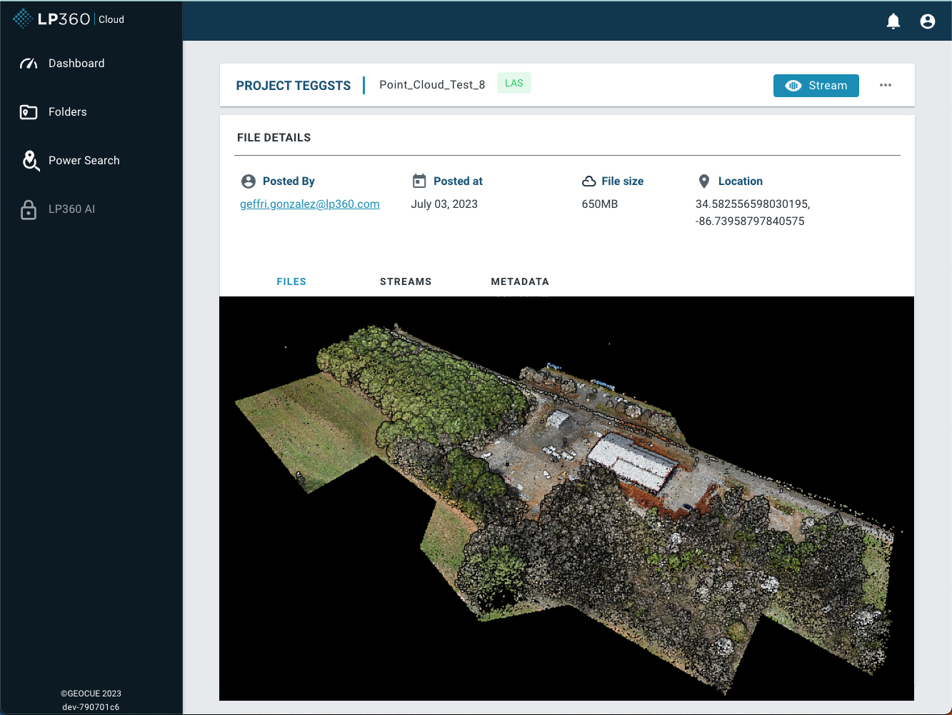 Point Clouds Management